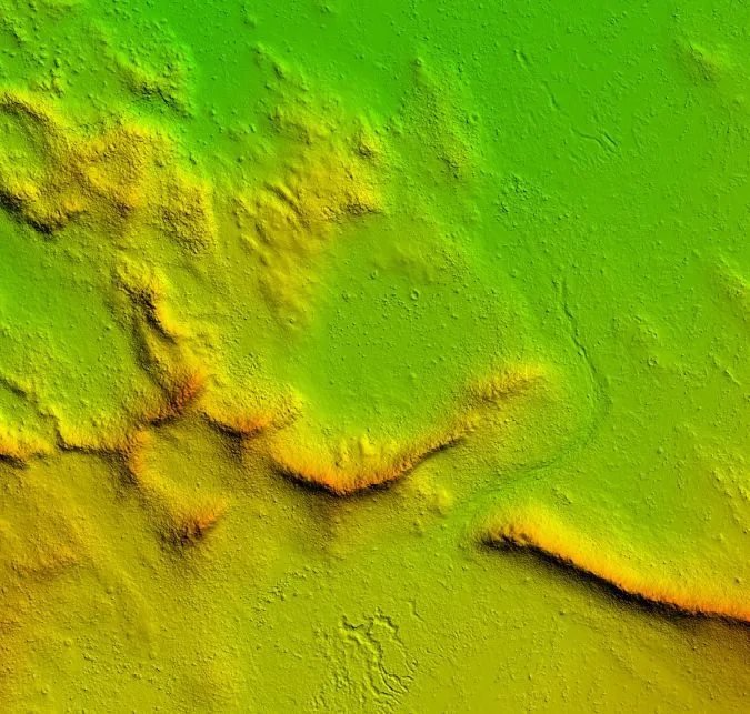 Bare-earth digital elevation model